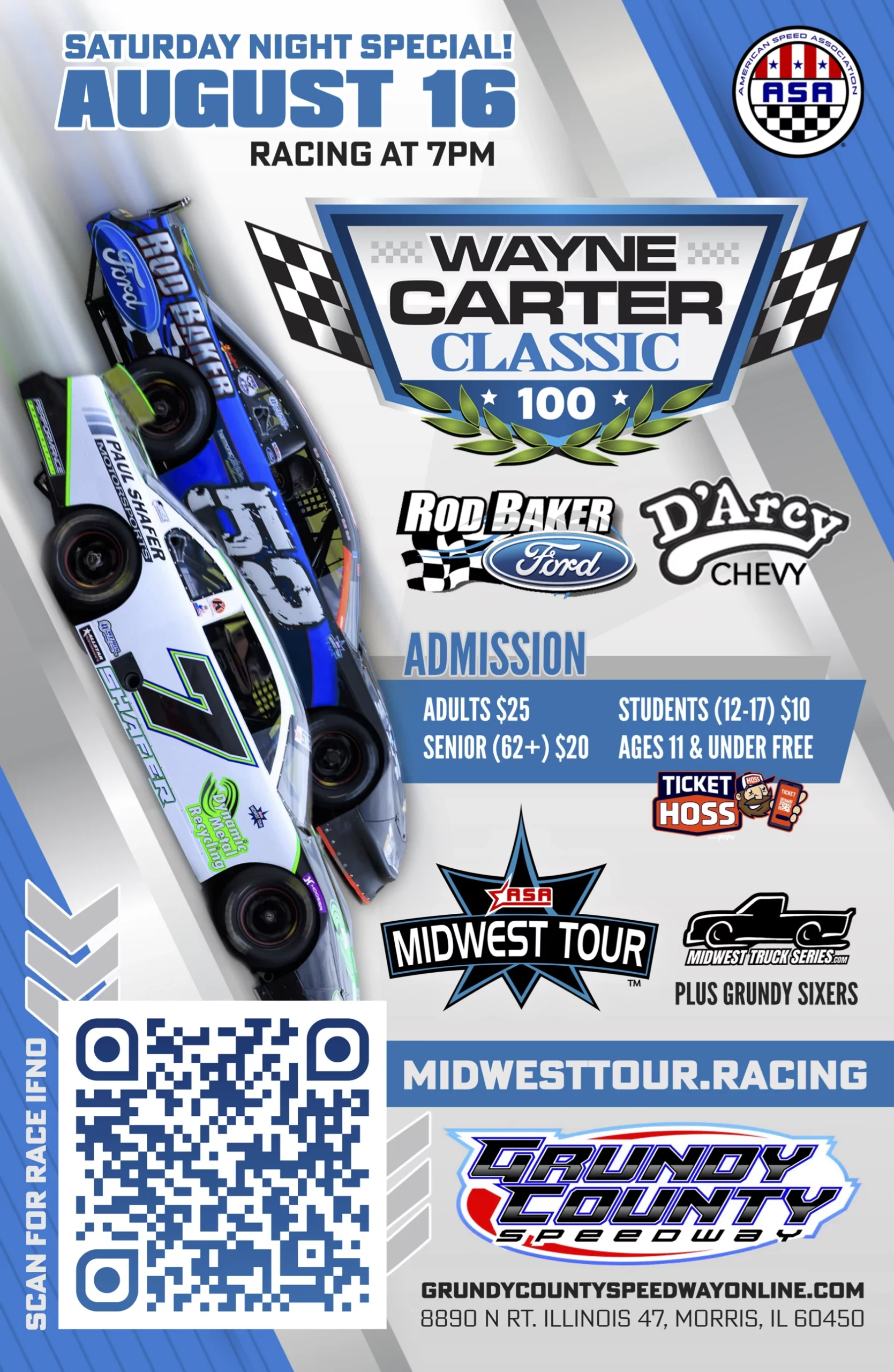 Wayne Carter Classic 100 presented by Rod Baker Ford & D'Arcy Chevrolet Event Poster