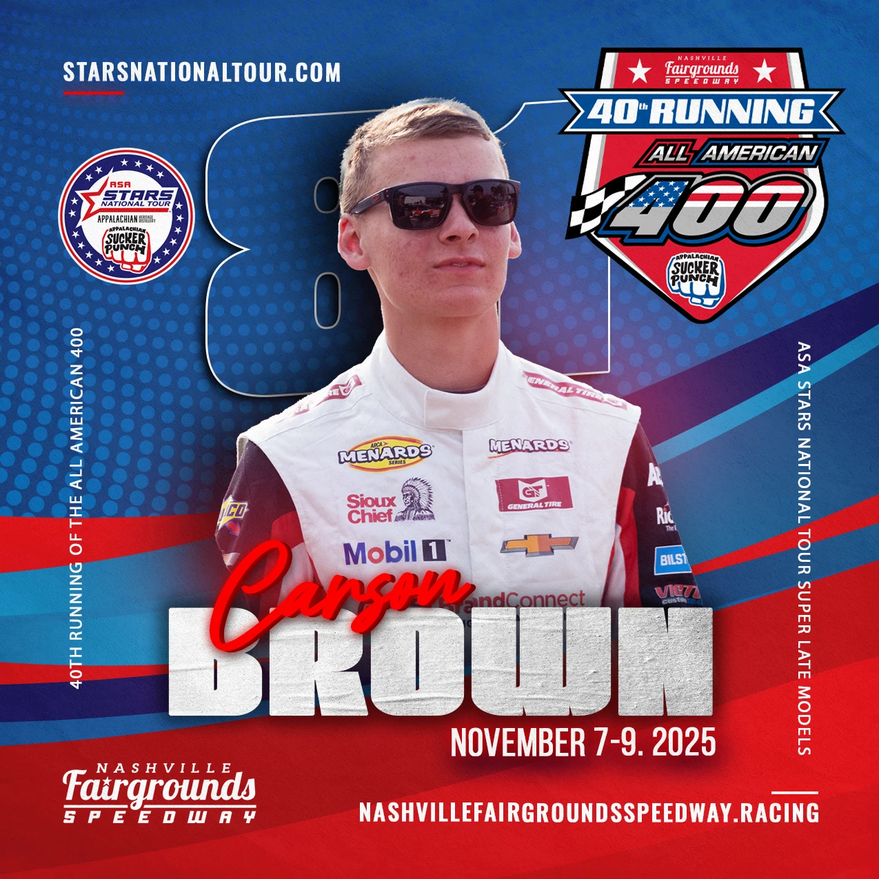 Carson Brown Set to Take on the 40th Running of the All American 400 at Nashville Fairgrounds Speedway / 
