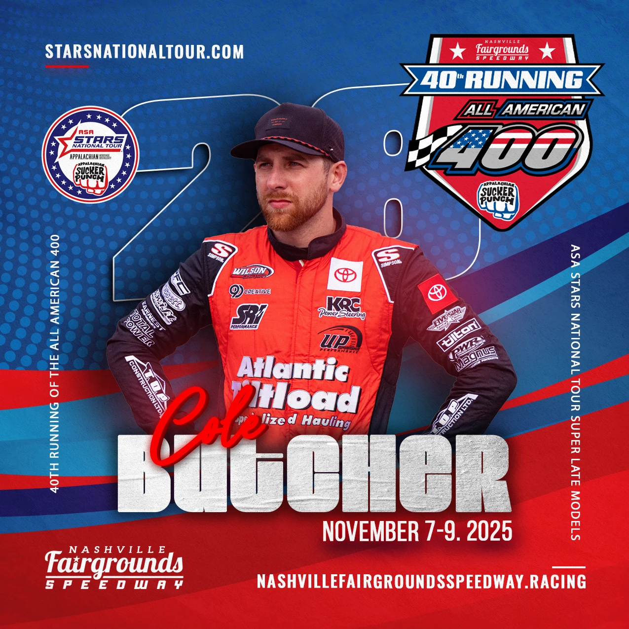 News: Cole Butcher Set to Chase All American 400 Victory at Nashville Fairgrounds Speedway / Click to Read