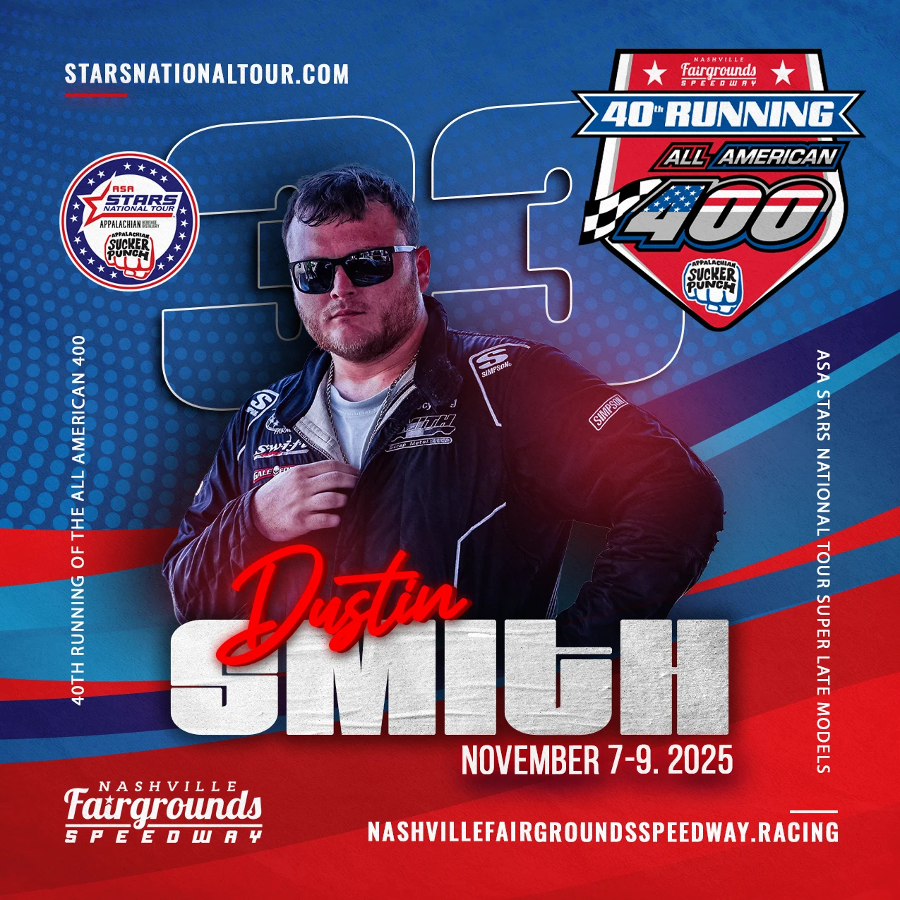 News: Dustin Smith Set to Take on 40th Running of the All American 400 at Nashville Fairgrounds Speedway / Click to Read