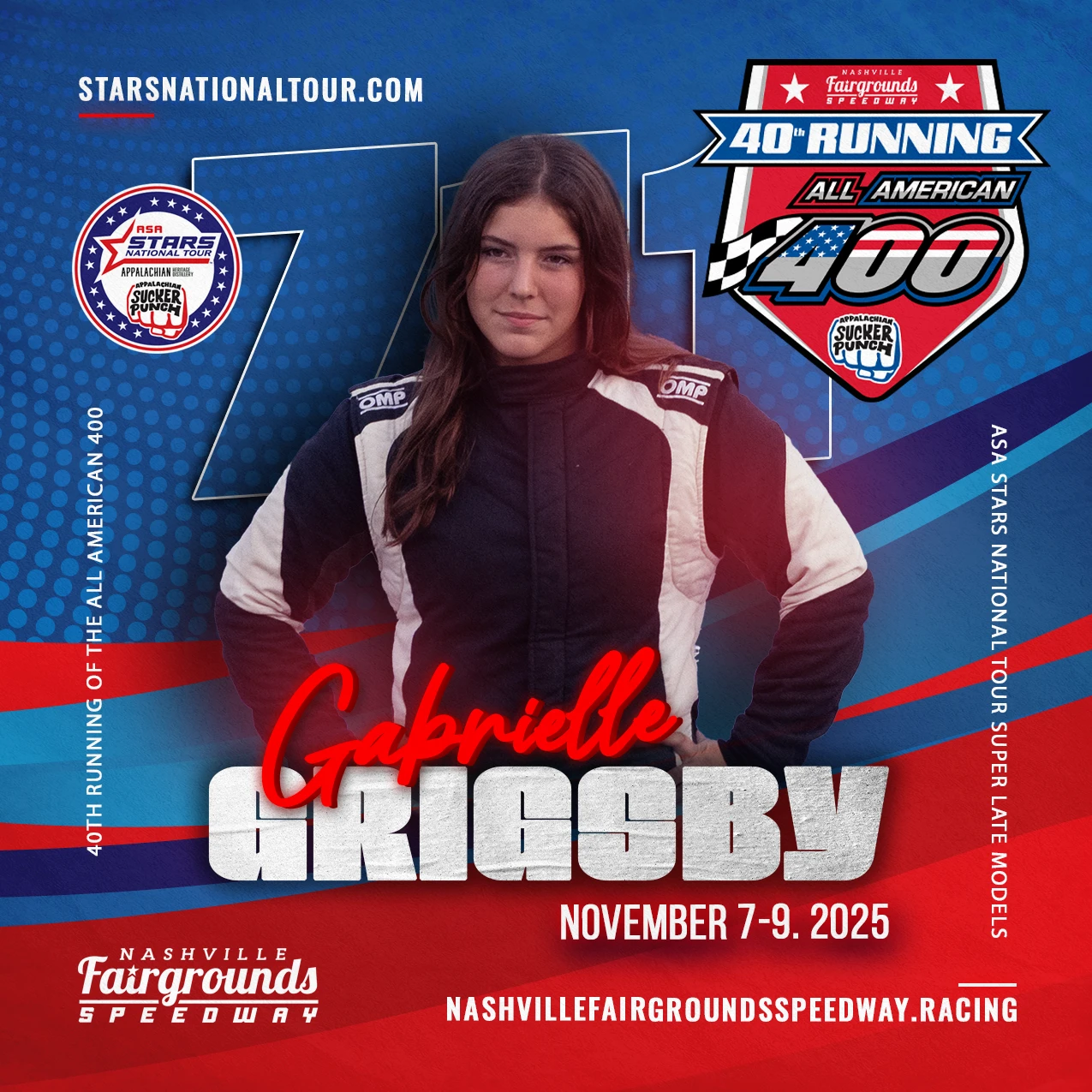 Grigsby, Knee, and Bearden Ready to Tackle the 40th Running of the All American 400 at Nashville Fairgrounds Speedway