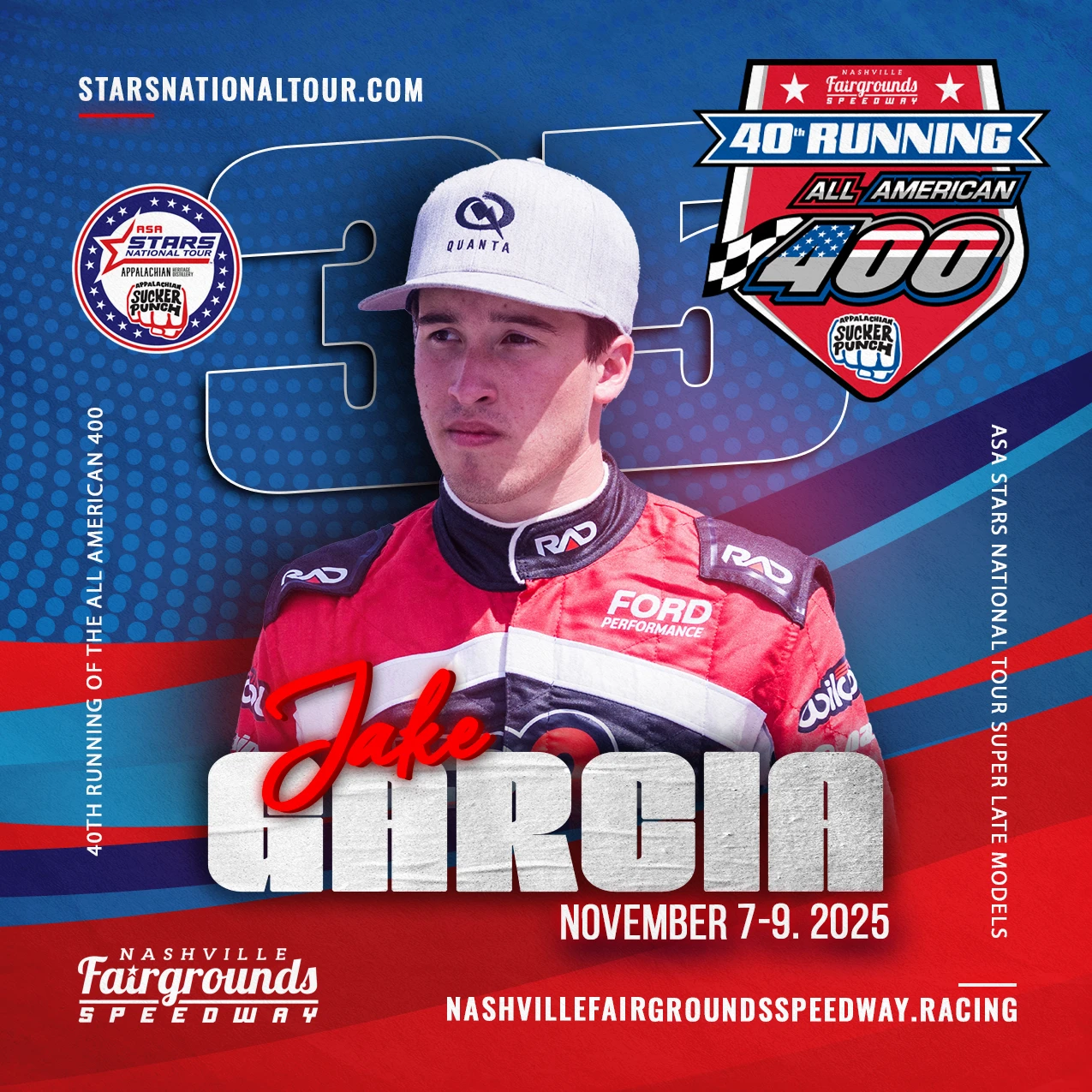 Defending Winner Jake Garcia Returns to Nashville for the 40th Running of the All American 400 / 