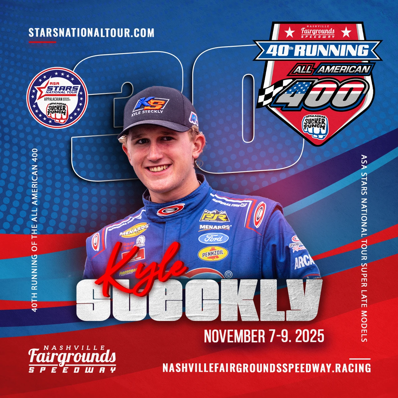 News: Kyle Steckly Joins Star-Studded Field for 40th Running of the All American 400 at Nashville Fairgrounds Speedway / Click to Read