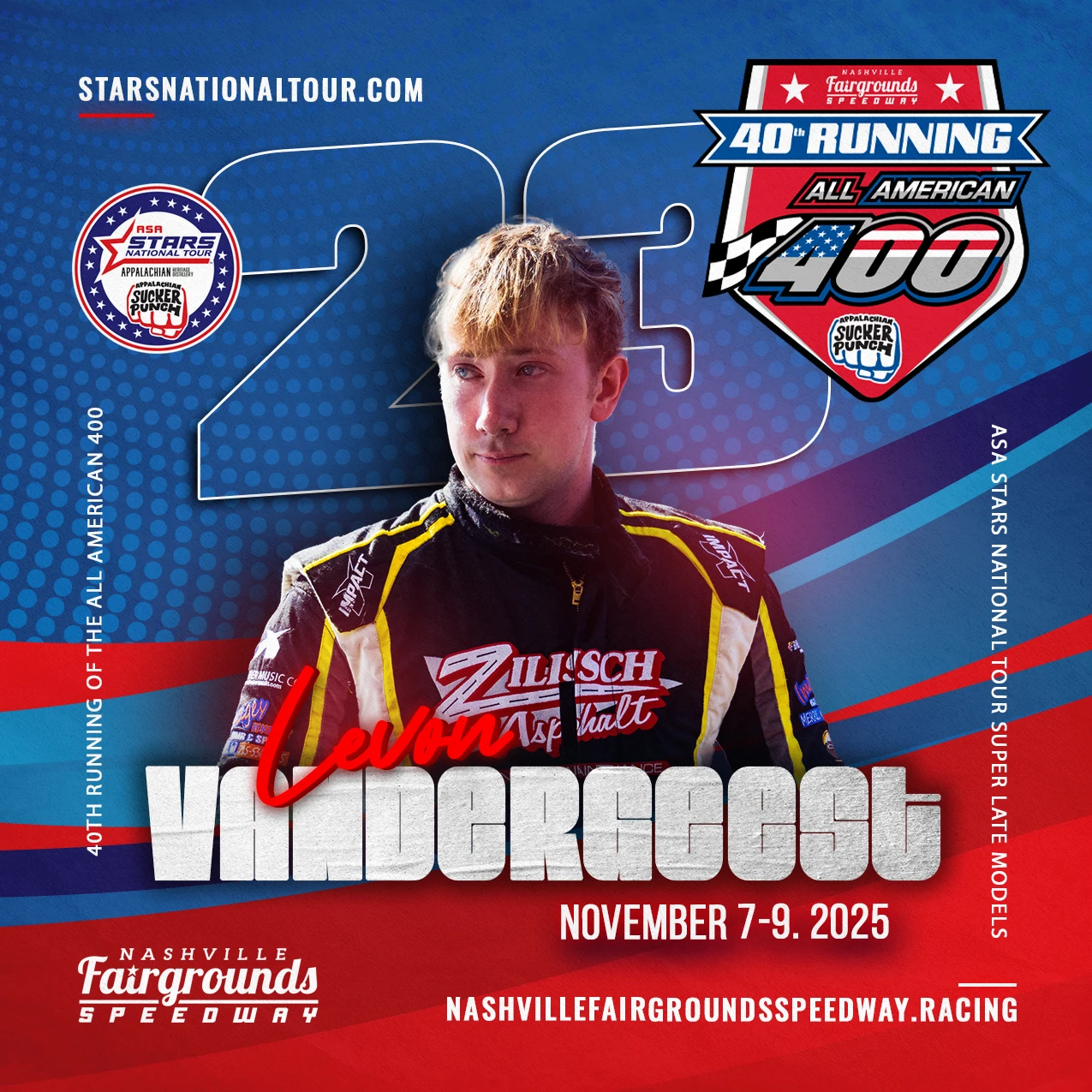 Levon Van Der Geest Set to Tackle the 40th Running of the All American 400 at Nashville Fairgrounds Speedway / 
