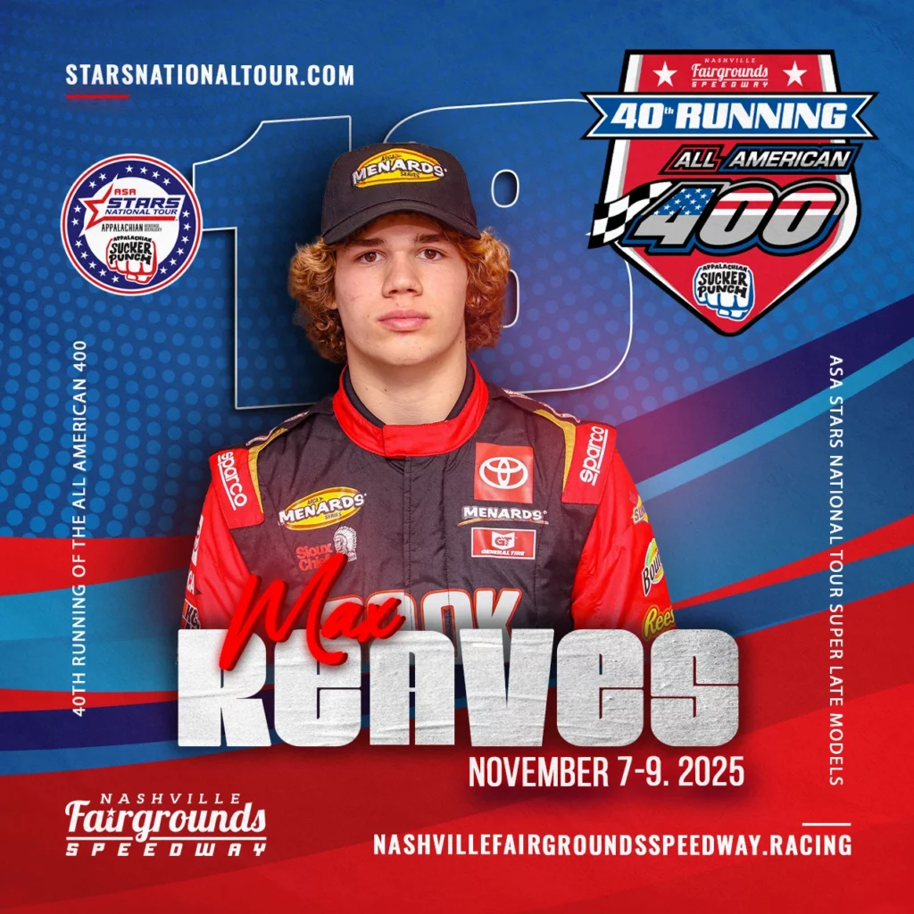 Max Reeves Cookout Max Reaves Set to Make All American 400 Debut at Nashville Fairgrounds ...