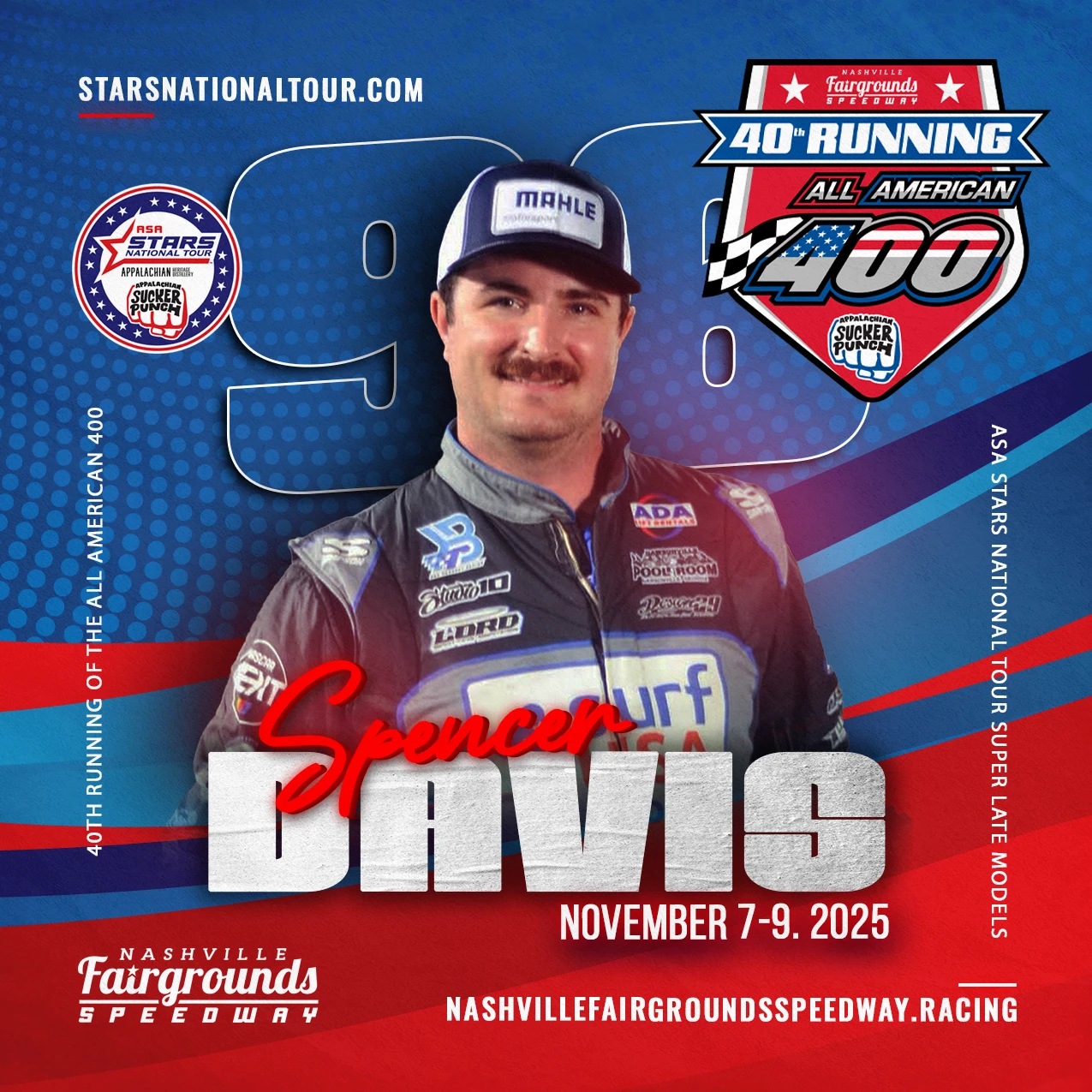 Featured image for “Spencer Davis Joins Star-Studded Field for the 40th Running of the All American 400”