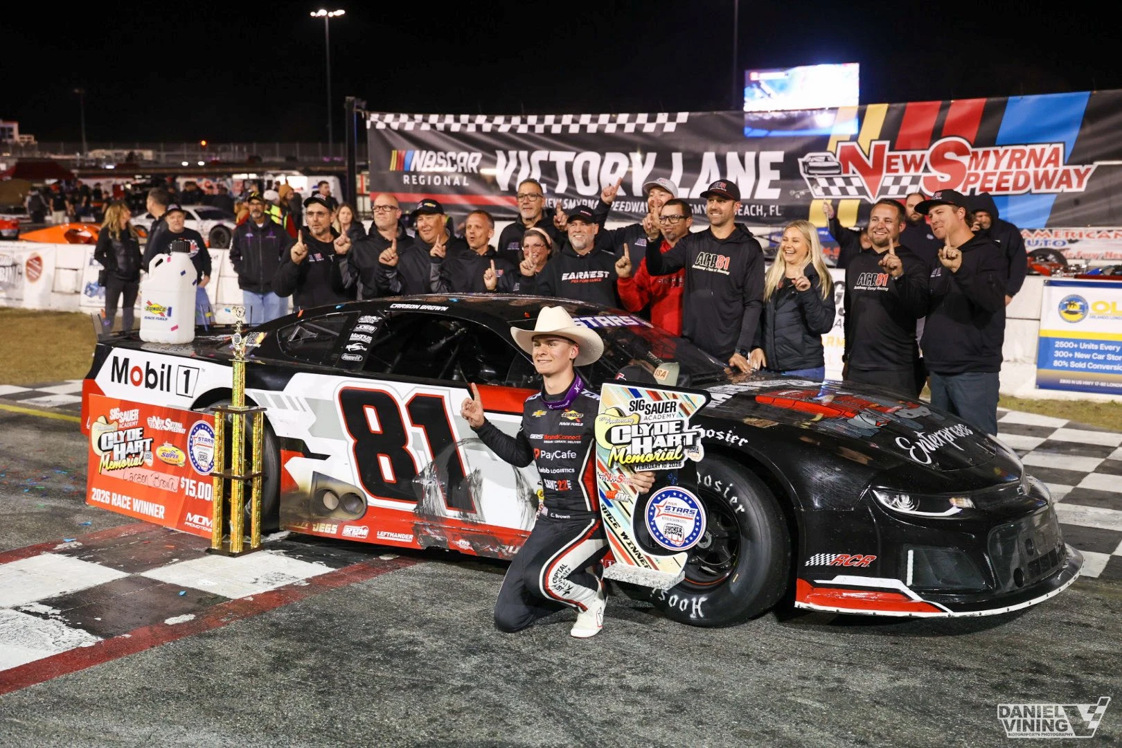 Featured image for “North Carolina Upstart Wins the Cowboy Hat at New Smyrna Speedway”