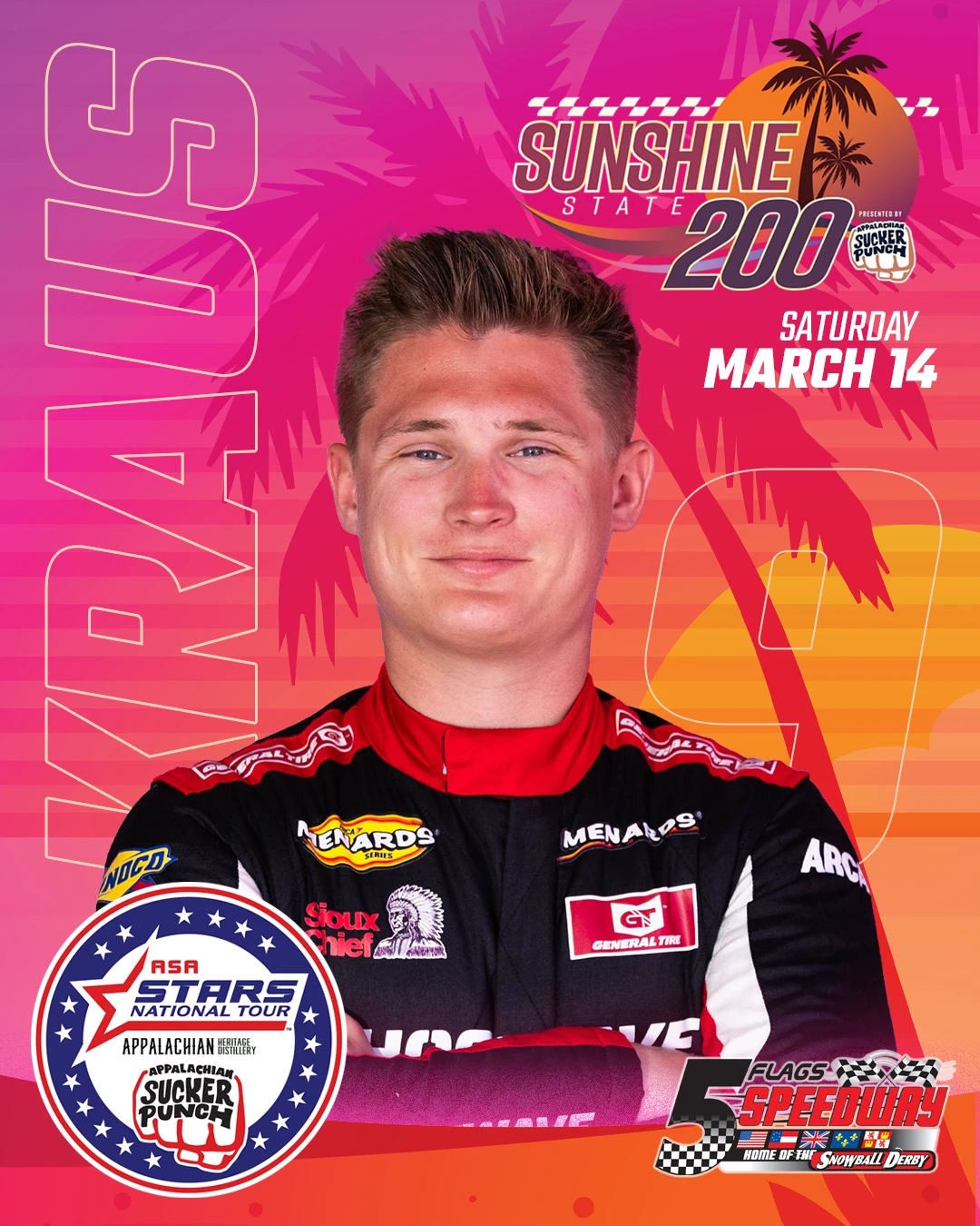 Featured image for “Derek Kraus Joins Stacked Sunshine State 200 Field”