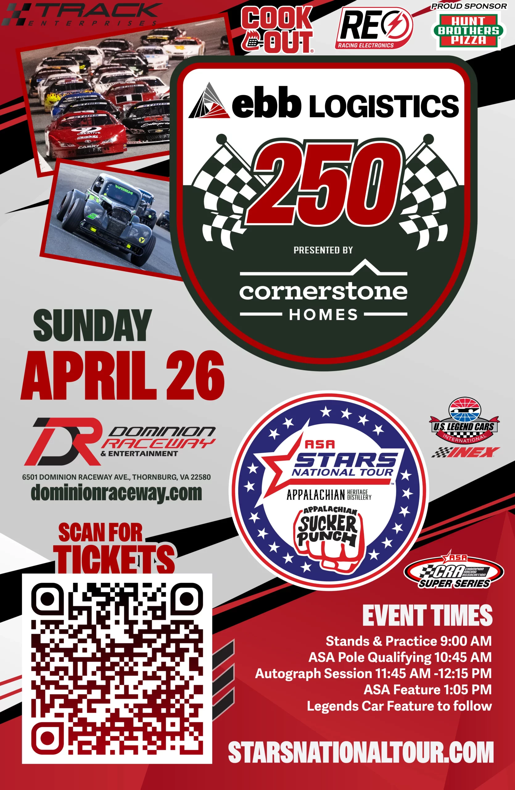 ebb Logistics 250 presented by Cornerstone Homes Event Poster