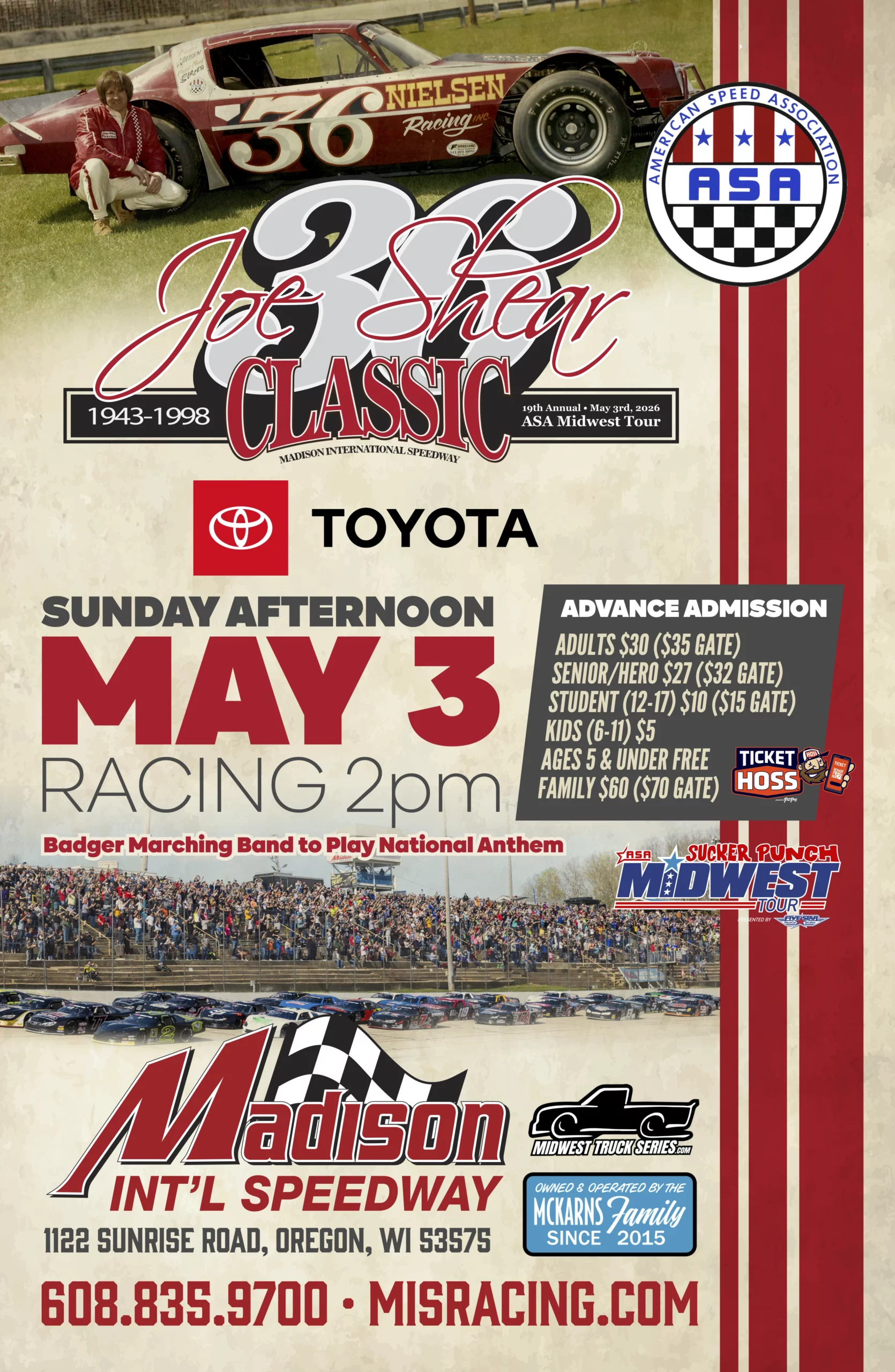 Joe Shear Classic 200 Presented by Toyota Event Poster