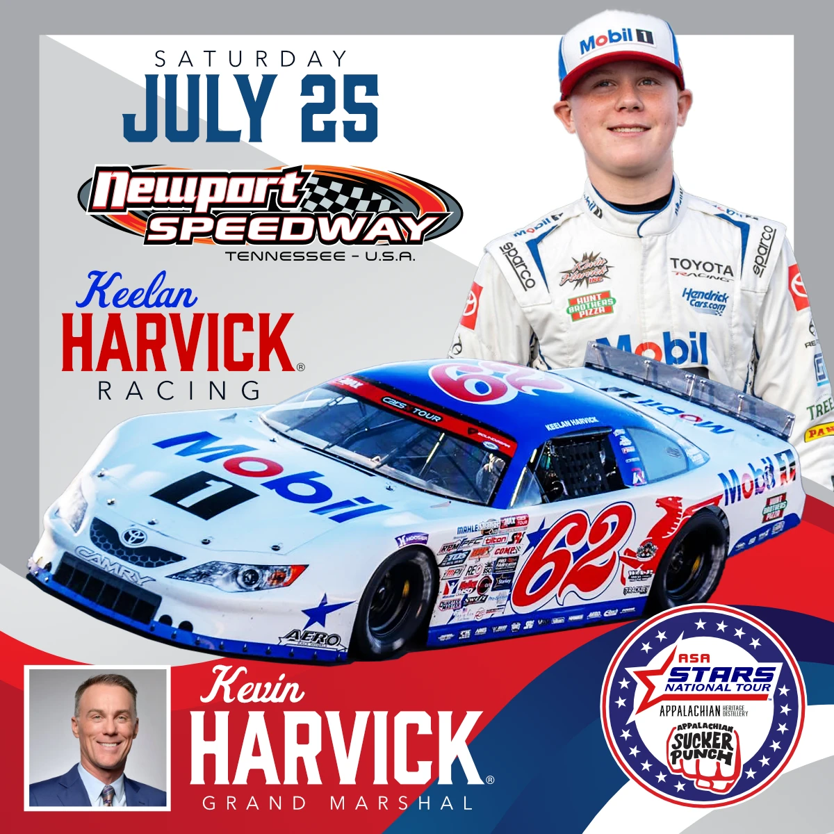 Featured image for “Keelan & Kevin Harvick Join ASA at Newport July 25”